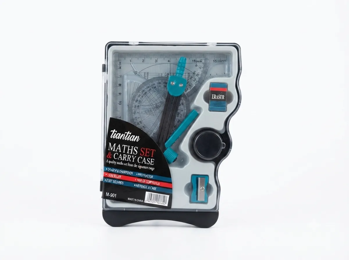 علبة أدوات رياضيات وهندسة tiantian MATHS SET & CARRY CASE - M-91