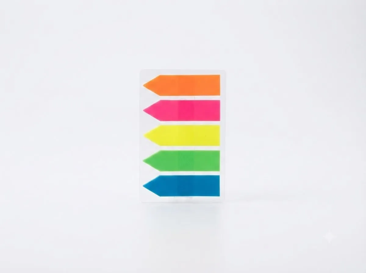 أعلام فهرسة لاصقة (Sticky Index Tabs) على شكل سهم