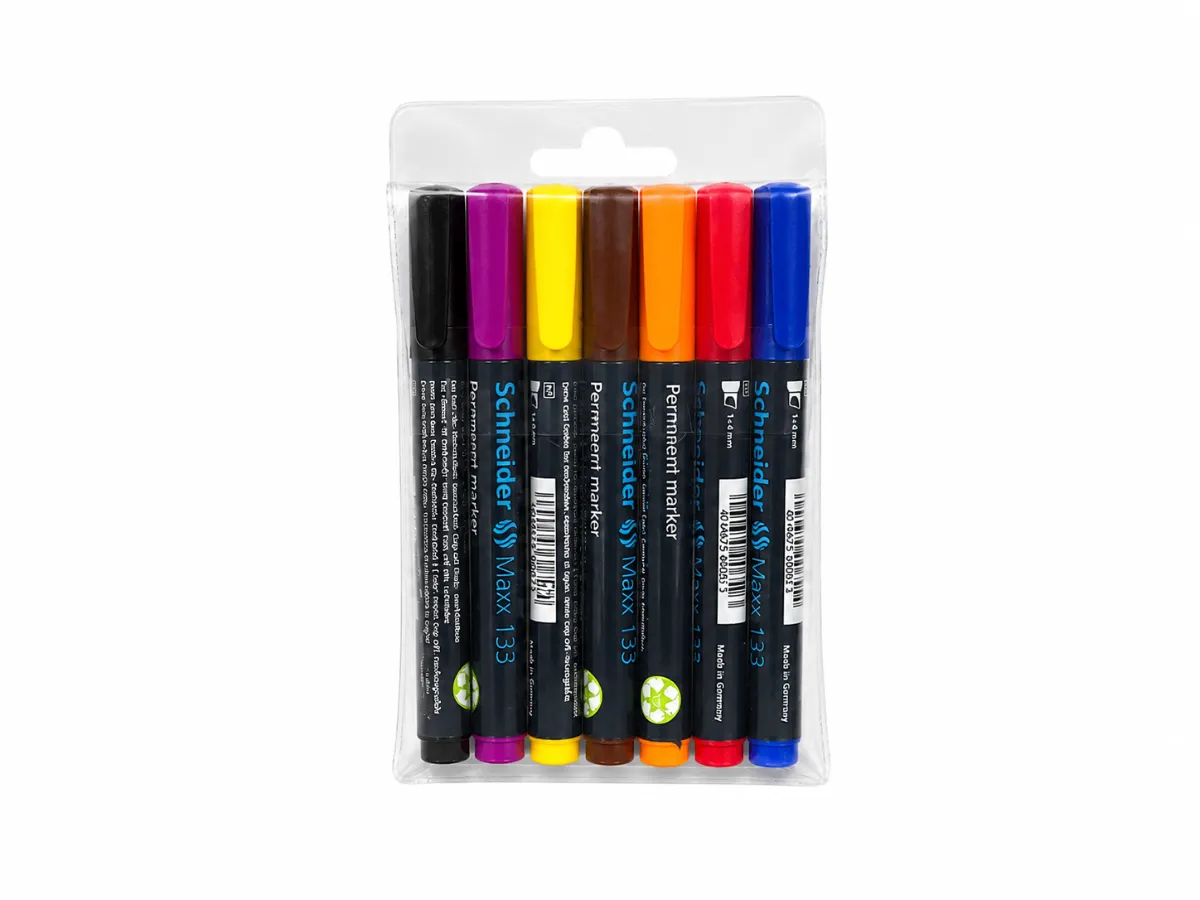علبة  اقلام فلوماستر دائم Schneider Maxx 133