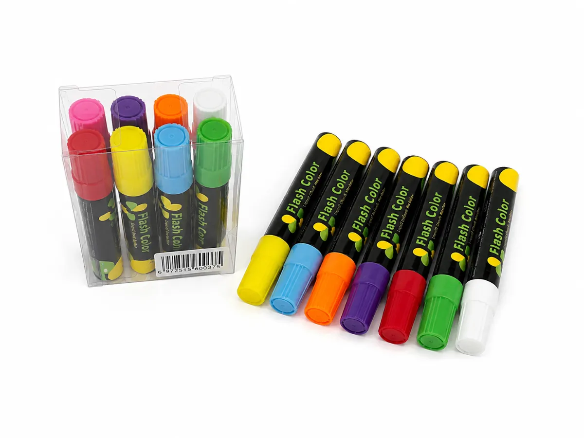 مجموعة أقلام لوح سائلة (Flash Color Liquid Marker)