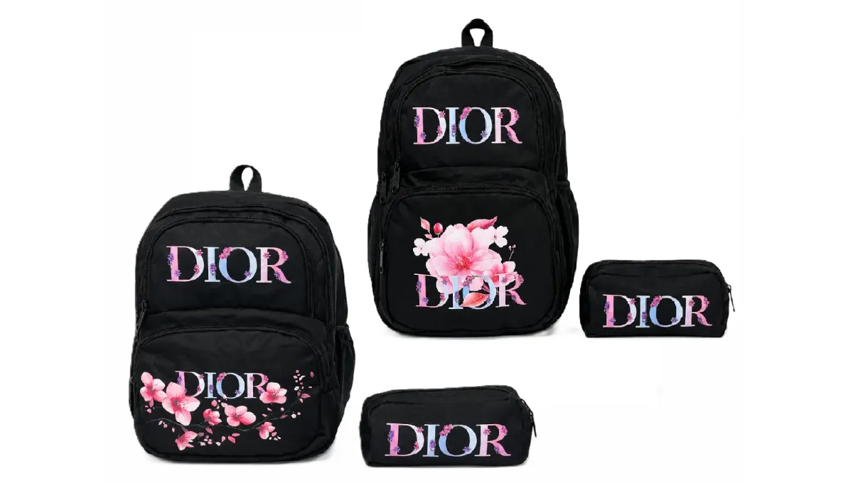 طقم حقيبة مدرسية ومقلمةDIOR